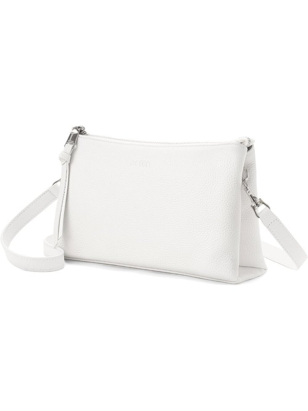 Women's White Small RFID Leather Stylish Crossbody Bags with an Adjustable Strap